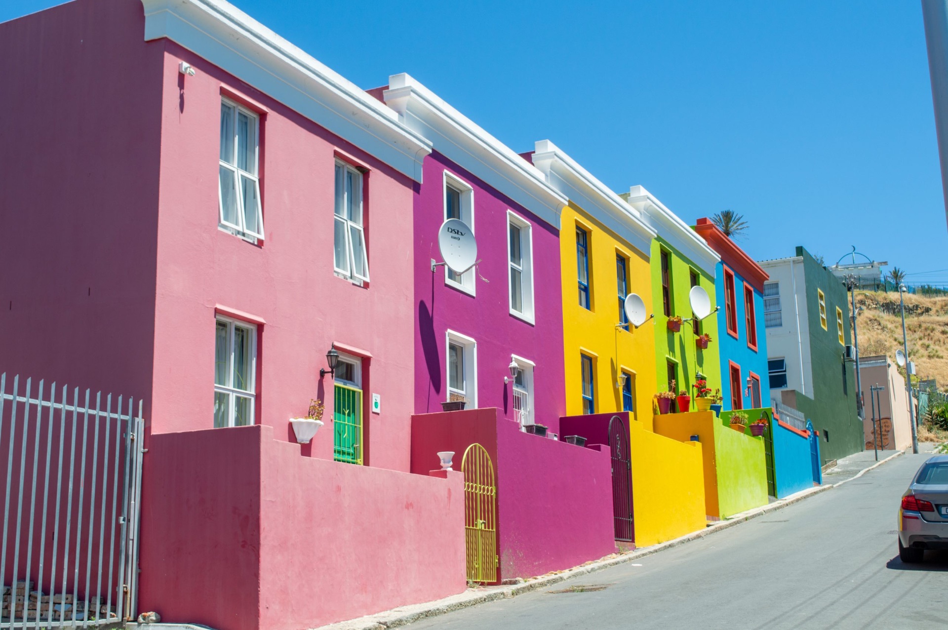 Le case colorate del quartiere Bo-Kaap a Cape Town